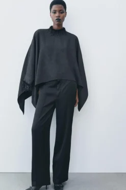 Outlet PANTALÓN RECTO SATINADO ZW COLLECTION Mujer Pantalones