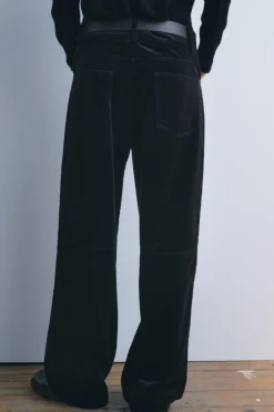 Online PANTALÓN RECTO TERCIOPELO ZW COLLECTION Mujer Pantalones