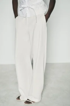 Discount PANTALÓN RECTO TIRO ALTO Mujer Pantalones