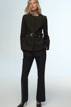 Online PANTALÓN RECTO TIRO ALTO Mujer Pantalones