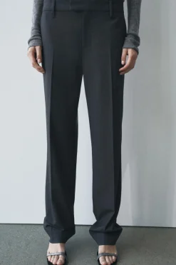 Sale PANTALÓN RECTO TIRO BAJO ZW COLLECTION Mujer Pantalones