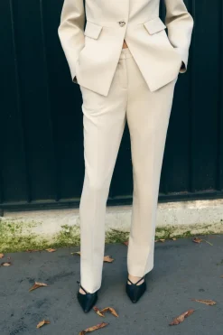 Hot PANTALÓN RECTO TIRO MEDIO Mujer Pantalones