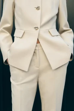 Hot PANTALÓN RECTO TIRO MEDIO Mujer Pantalones