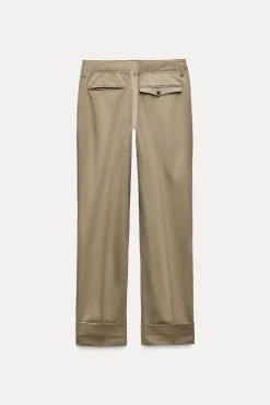 Outlet PANTALÓN RECTO VUELTA Mujer Pantalones