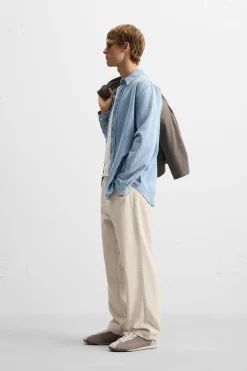 Clearance PANTALÓN RELAXED FIT PANA Hombre Pantalones