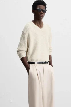 New PANTALÓN RELAXED FIT PLIEGUES Hombre Pantalones