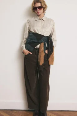 Best PANTALÓN RELAXED PANA ZW COLLECTION Mujer Pantalones