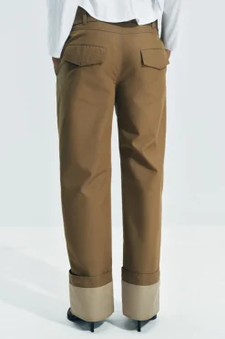 Discount PANTALÓN SARGA CINTURÓN ZW COLLECTION Mujer Pantalones