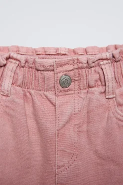 Niños ZARA 1½ - 6 Años·Pantalones|6 - 18 Meses·Pantalones / Leggings<PANTALÓN SARGA PAPERBAG