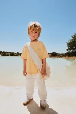 Niños ZARA 1½ - 6 Años·Pantalones|1½ - 6 Años·Pantalones / Leggings<PANTALÓN SARGA PINZAS PESPUNTES