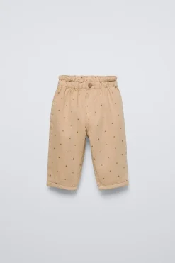 Niños ZARA 6 - 18 Meses·Pantalones / Leggings<PANTALÓN SARGA TOPOS