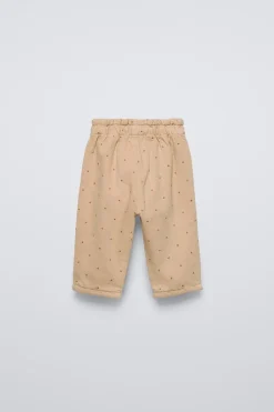 Niños ZARA 6 - 18 Meses·Pantalones / Leggings<PANTALÓN SARGA TOPOS