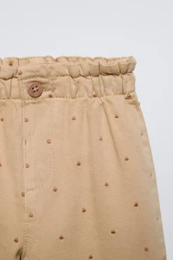 Niños ZARA 6 - 18 Meses·Pantalones / Leggings<PANTALÓN SARGA TOPOS