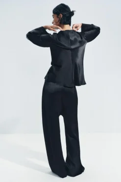 Online PANTALÓN SATINADO ASIMÉTRICO ZW COLLECTION Mujer Pantalones