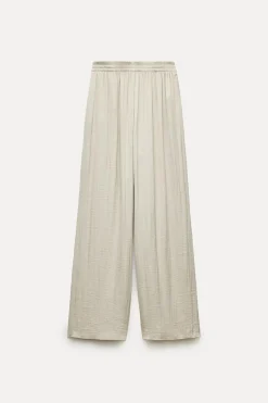 Hot PANTALÓN SATINADO CINTURA ELÁSTICA Mujer Pantalones