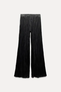 Discount PANTALÓN SATINADO EFECTO ARRUGADO Mujer Pantalones