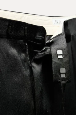 Fashion PANTALÓN SATINADO LAZO ZW COLLECTION Mujer Pantalones