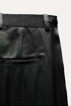 Fashion PANTALÓN SATINADO LAZO ZW COLLECTION Mujer Pantalones