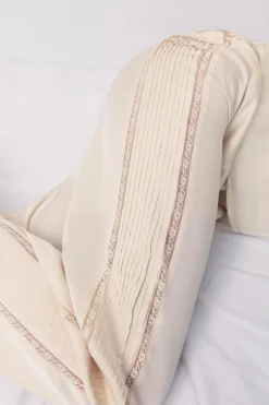 Clearance PANTALÓN SATINADO PUNTILLA Mujer Pantalones