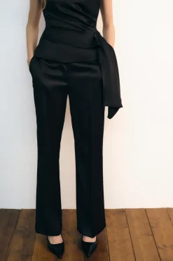 Discount PANTALÓN SATINADO RECTO Mujer Pantalones