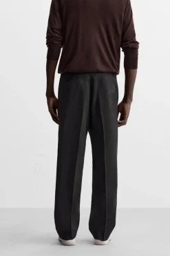 Sale PANTALÓN STRAIGHT FIT CON VISCOSA Hombre Pantalones