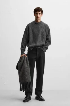 Outlet PANTALÓN STRAIGHT FIT ESTRUCTURA Hombre Pantalones