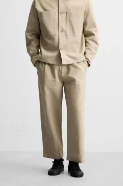 New PANTALÓN STRAIGHT FIT PLIEGUES Hombre Pantalones