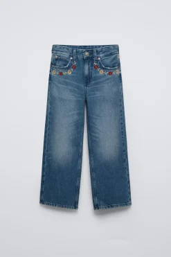 Niños ZARA 6 - 14 Años·Jeans<PANTALÓN STRAIGHT FLORES