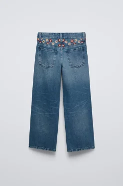 Niños ZARA 6 - 14 Años·Jeans<PANTALÓN STRAIGHT FLORES