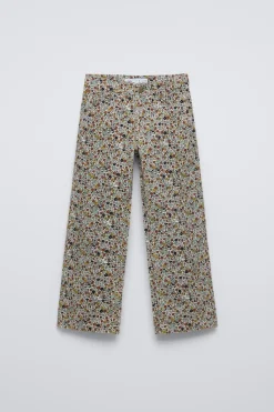 Niños ZARA 6 - 14 Años·Pantalones|6 - 14 Años·Total Look<PANTALÓN STRAIGHT MICROPANA FLORES