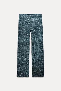 Outlet PANTALÓN TERCIOPELO LENTEJUELAS Mujer Pantalones