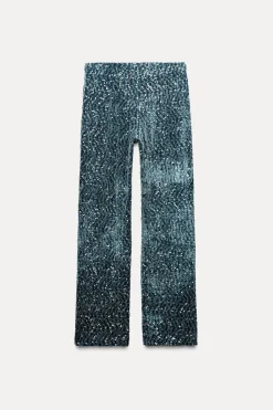 Outlet PANTALÓN TERCIOPELO LENTEJUELAS Mujer Pantalones