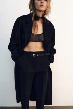 Fashion PANTALÓN TIRO ALTO CINTURÓN Mujer Pantalones