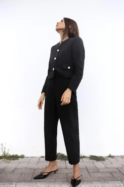 New PANTALÓN TOBILLERO JACQUARD Mujer Pantalones