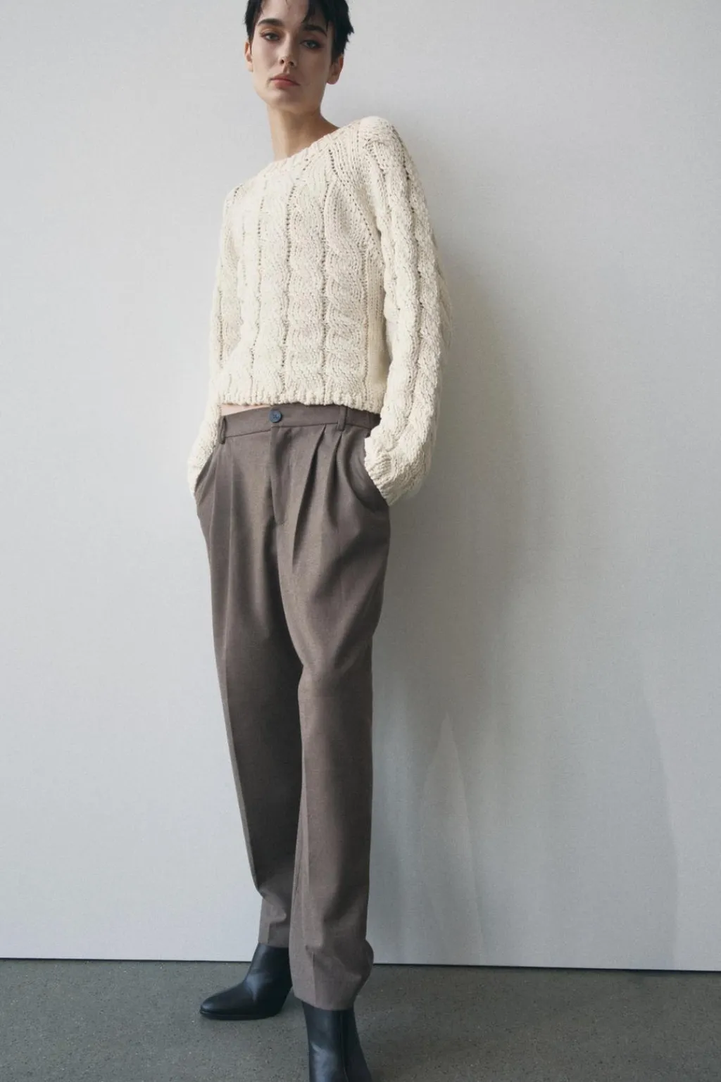 Best PANTALÓN TOBILLERO PINZAS ZW COLLECTION Mujer Pantalones