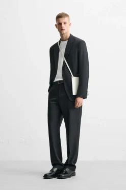 Hot PANTALÓN TRAJE 100% LANA Hombre Pantalones