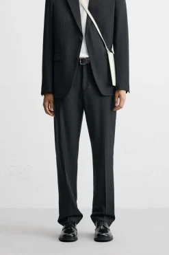 Hot PANTALÓN TRAJE 100% LANA Hombre Pantalones