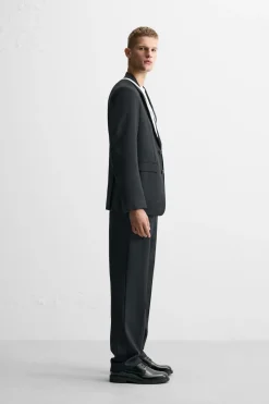 Hot PANTALÓN TRAJE 100% LANA Hombre Pantalones