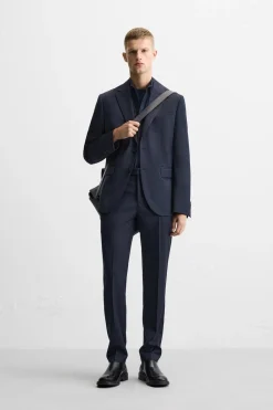 Outlet PANTALÓN TRAJE 100% LANA Hombre Pantalones