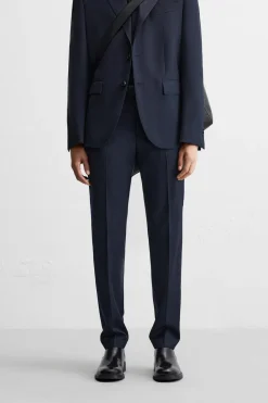 Outlet PANTALÓN TRAJE 100% LANA Hombre Pantalones