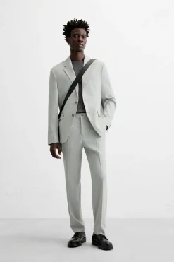 New PANTALÓN TRAJE ESTRUCTURA Hombre Pantalones