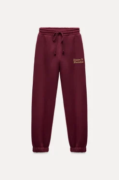 Best PANTALÓN VARSITY BORDADO Mujer Pantalones|Sudaderas / Joggers