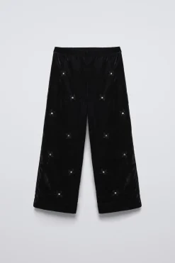 Niños ZARA 6 - 14 Años·Pantalones<PANTALÓN VELVET ABALORIOS