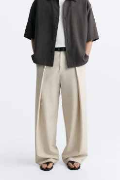 Fashion PANTALÓN WIDE FIT PLIEGUES Hombre Pantalones