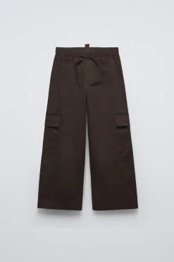 Niños ZARA 6 - 14 Años·Pantalones<PANTALÓN WIDE LEG BOLSILLOS
