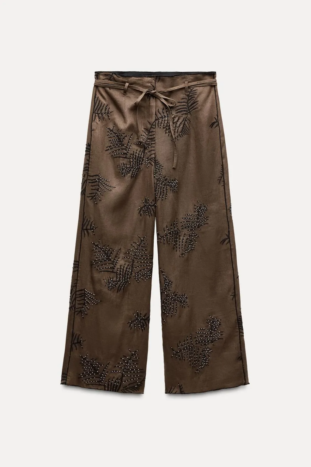 Best PANTALÓN WIDE LEG BORDADOS ZW COLLECTION Mujer Pantalones