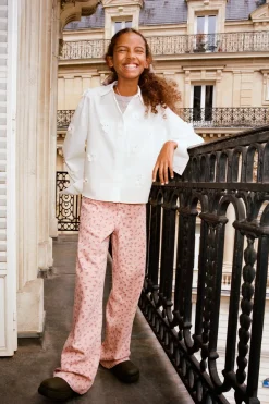 Niños ZARA 6 - 14 Años·Pantalones|6 - 14 Años·Jeans<PANTALÓN WIDE LEG FLORES