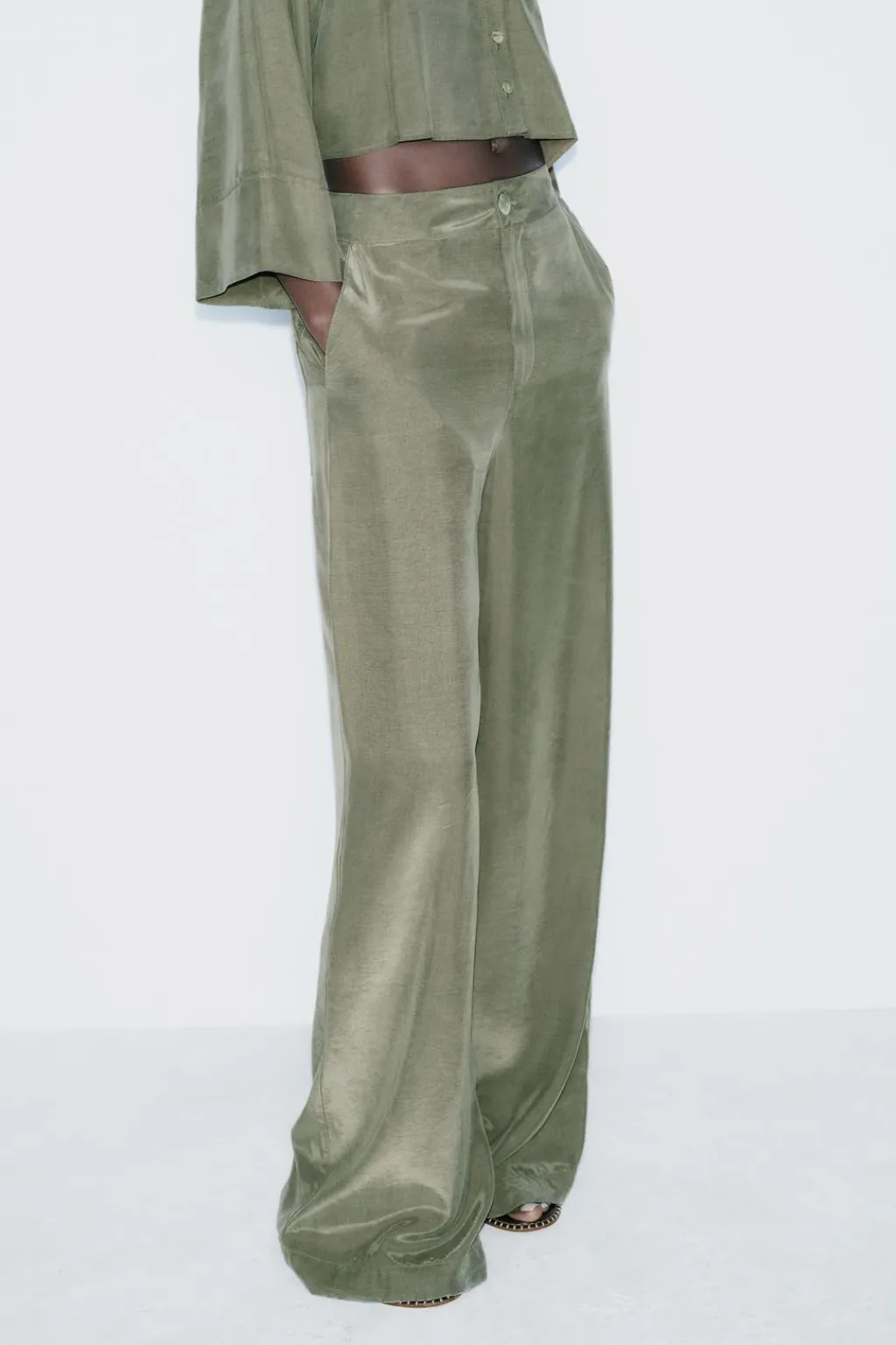 Best PANTALÓN WIDE LEG FLUIDO Mujer Pantalones