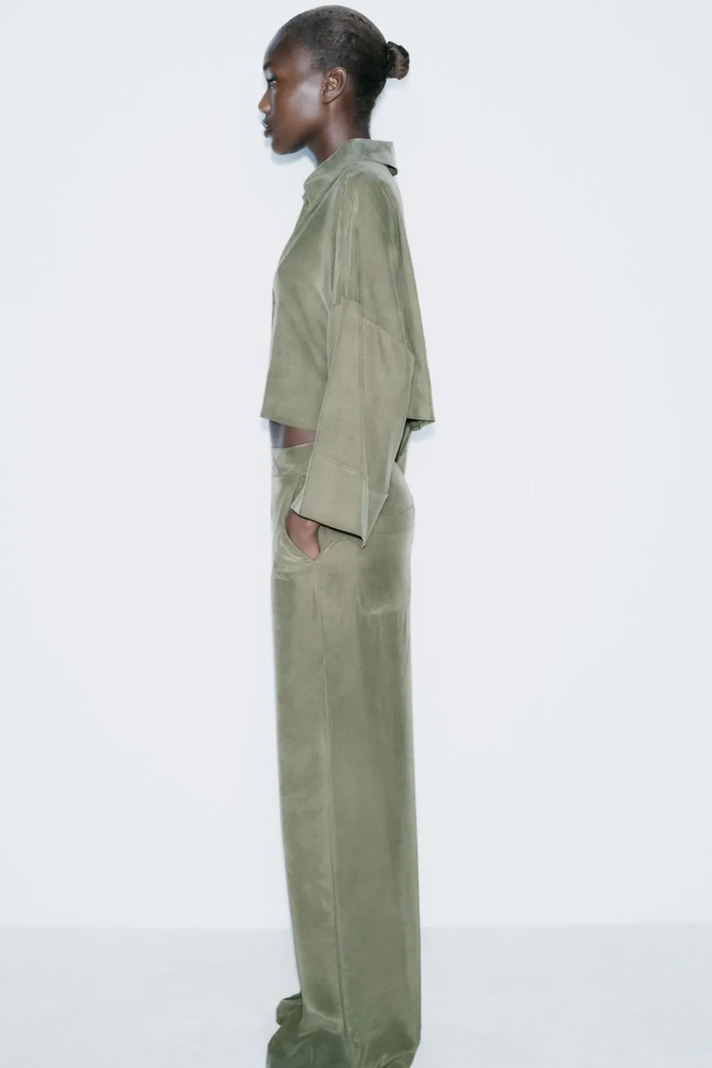 Best PANTALÓN WIDE LEG FLUIDO Mujer Pantalones