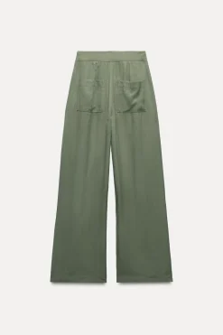 Best PANTALÓN WIDE LEG FLUIDO Mujer Pantalones